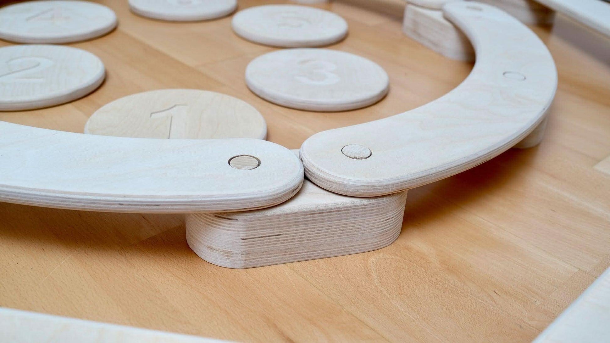 Circular Wooden Balance Beam Set | Montessori-2