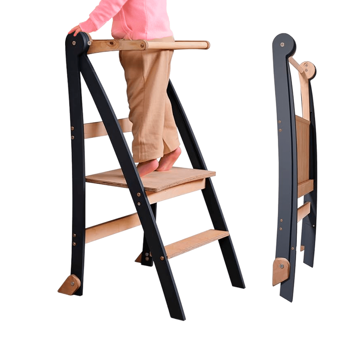 Toddler Learning Tower: Step stool for Kids - Graphite