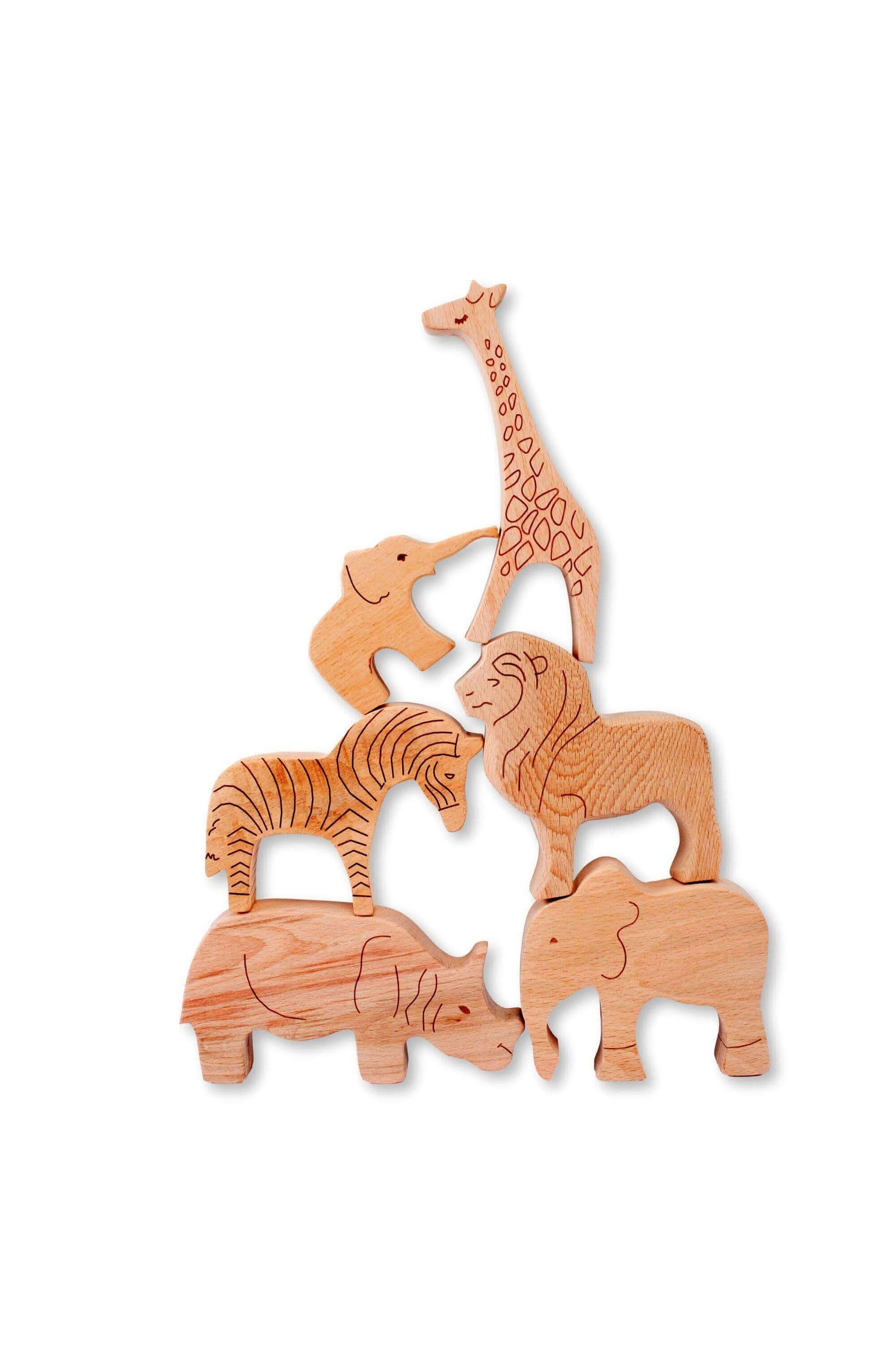 Wooden Safari Animals Set-0