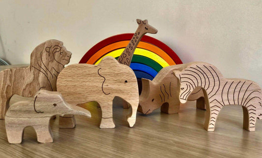 Wooden Safari Animals Set-1