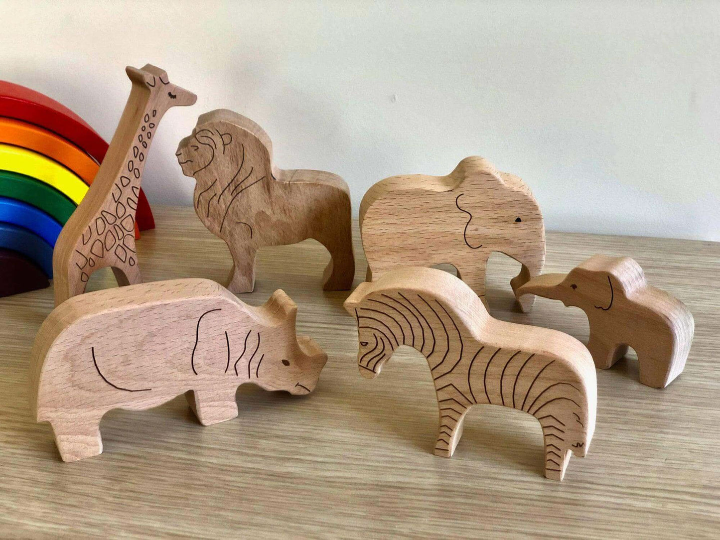 Wooden Safari Animals Set-2
